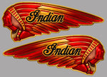 2 X INDIAN rouge et or IZ018