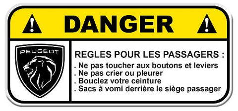 DANGER PEUGEOT PZ083