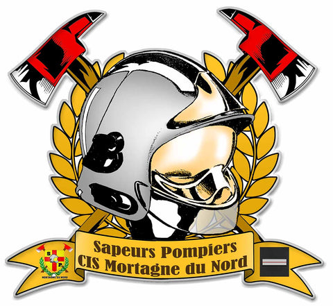 10 STICKERS POMPIERS DE MORTAGNE PE100