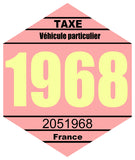 VIGNETTE FISCALE 1968 VZ068