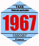 VIGNETTE FISCALE 1967 VZ070