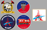 LOT 5 STICKERS POMPIERS PARIS