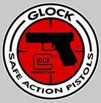 STICKER GLOCK PISTOLET REVOLVER SAFE ACTION PISTOLS AUTOCOLLANT GA030