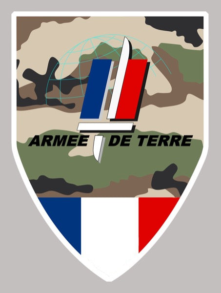 Autocollant Armée De Terre Française Cavalerie - Insigne Militaire CD154 - Fabriqué En France - Sticker Colle Forte