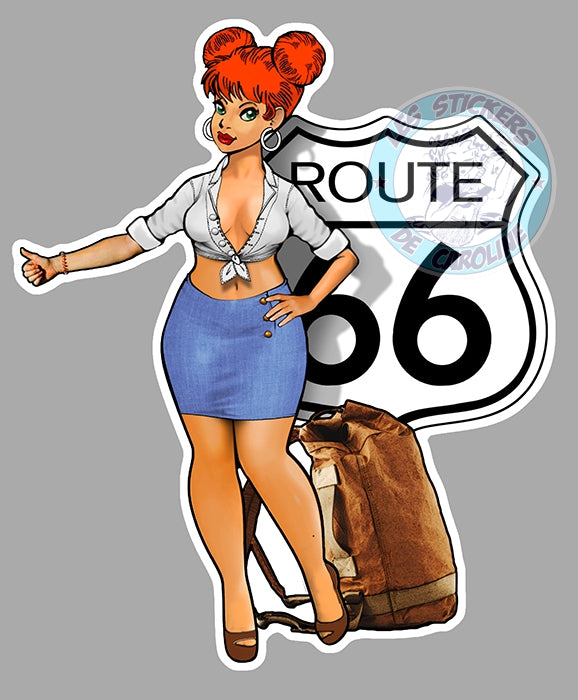 Pinup Route Road 66 Ra077 Les Stickers De Caroline 